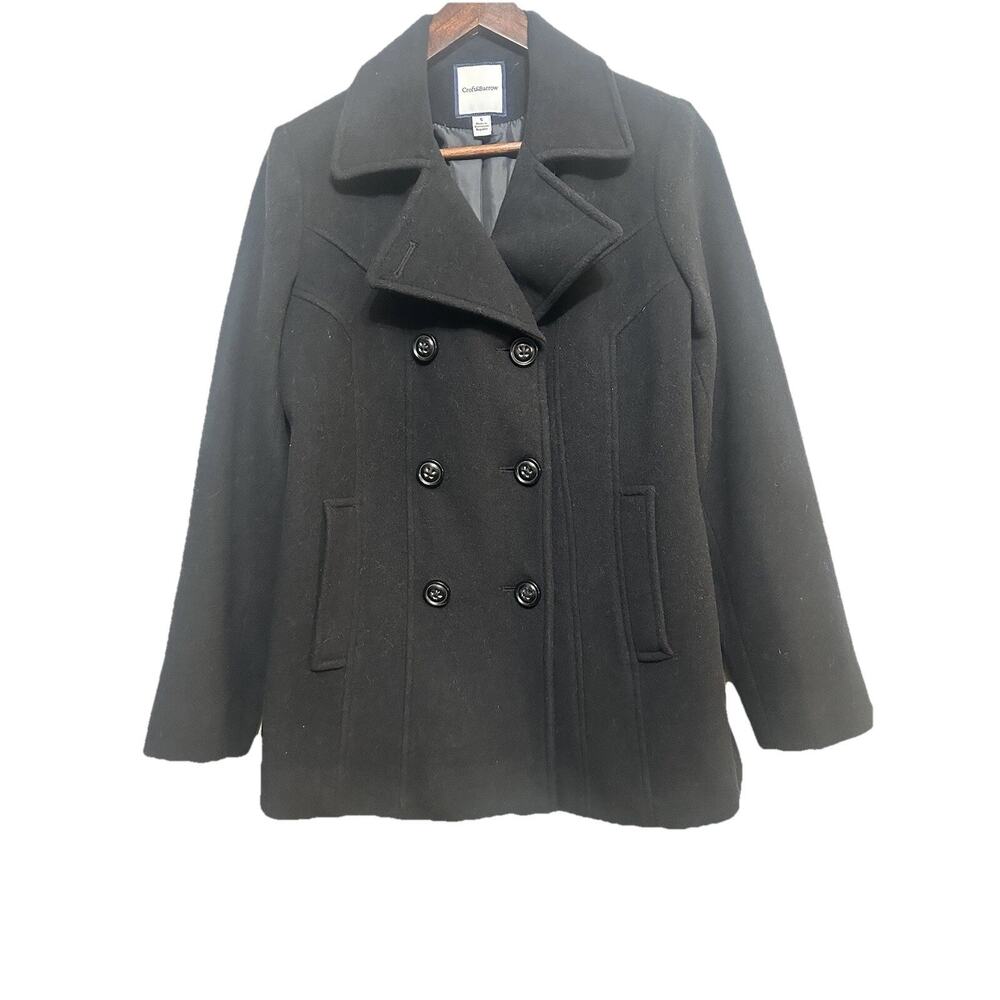 Croft & Barrow Black Wool Coat Small NWT MSRP‎ $170 Great Present Gift